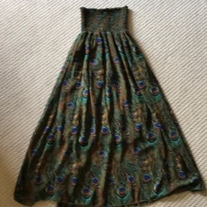 Strapless midi dress/maxi skirt